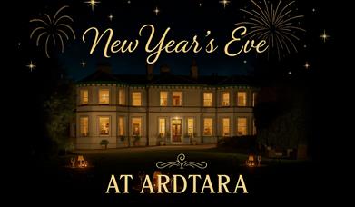 NYE at Ardtara with building and celebratory fireworks in background