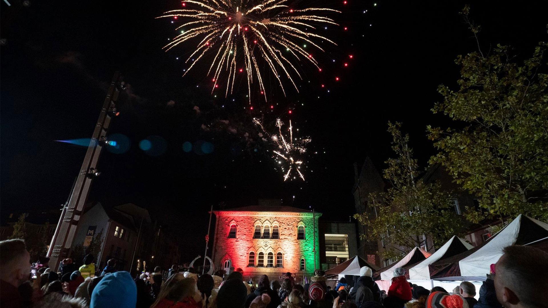 Fireworks in Dungannon Town Centre