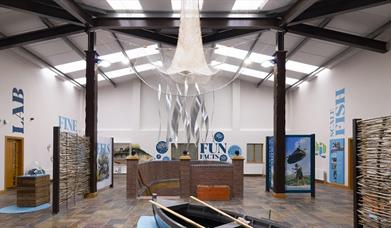 Image inside the visitor centre at Lough Neagh Fishery