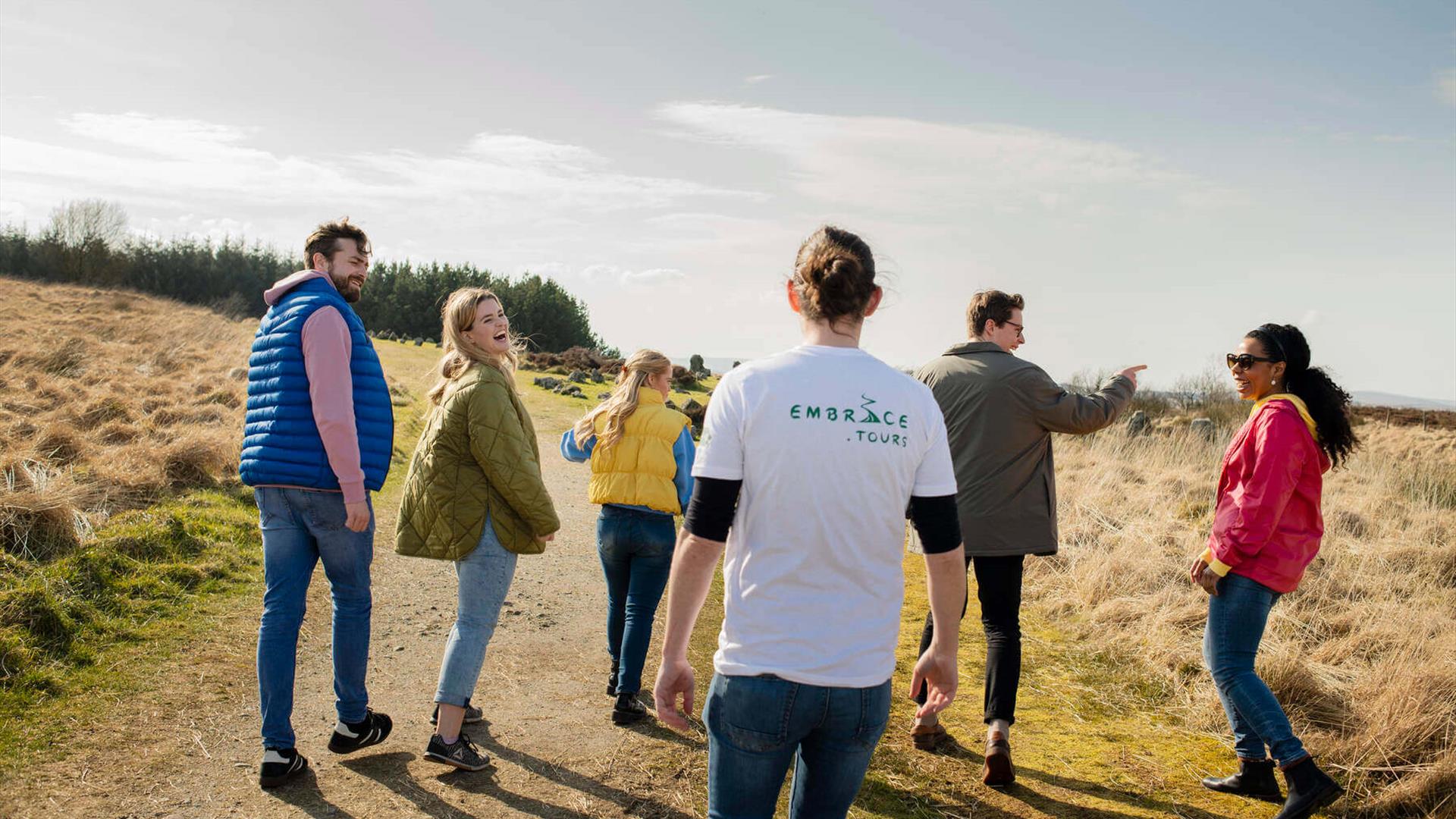 Hugh from Embrace Tours leads the experience at the Beaghmore stone circles Hugh from Embrace Tours leads the experience at the Beaghmore stone circles