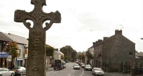 Image of Donaghmore High Cross and the town
