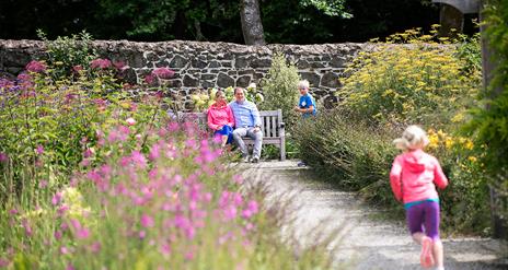 Couple sitting in Maghera Walled Garden