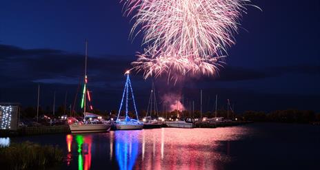 Fireworks display at Ballyronan Marina