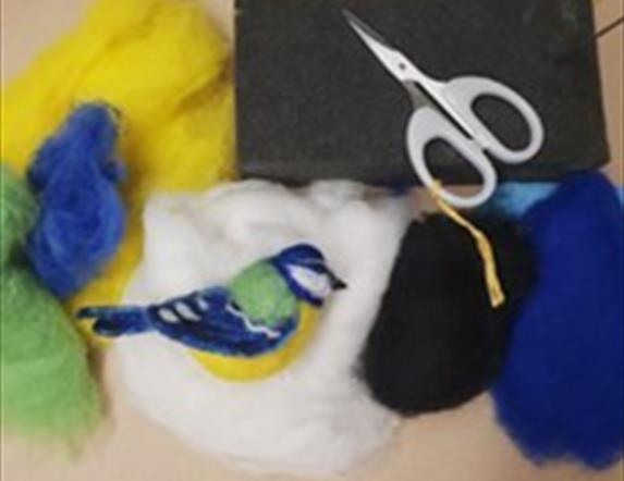 A picture of a felted bird