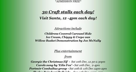 Flier giving details of the Christmas Commotion Craft Fair and Family festivities
