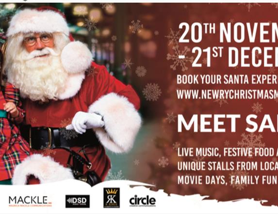 Graphic Promoting Newry Christmas Markets this December in Newry City