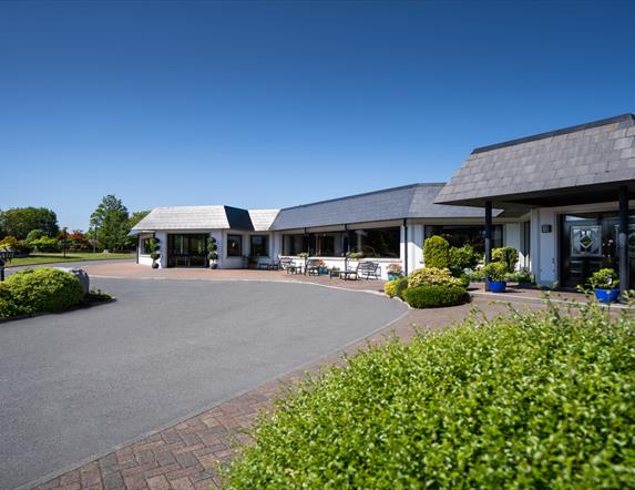 View of the front exterior of the Burrendale Hotel, Country Club and Spa, Newcastle, County Down, Northern Ireland.