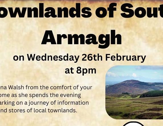 Poster for Townlands of South Armagh Zoom Talk