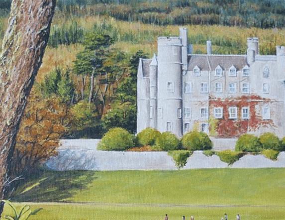 photo of Rosalind Murphy painting of the Castlewellan Castle