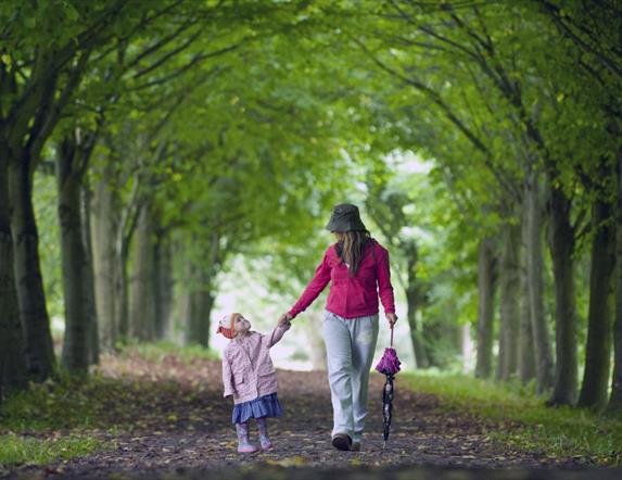 Mother and Daughter on Lime Tree Walk