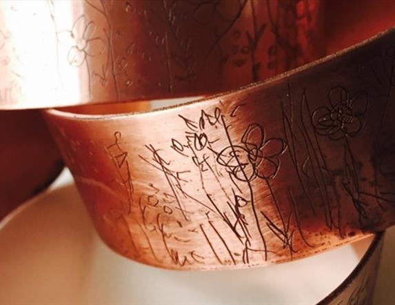 Copper Etched Cuff at Down County Museum