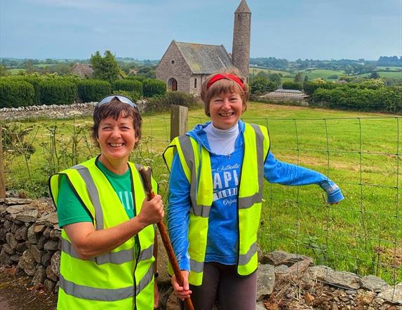 Camino Walk with Saul Church in background
