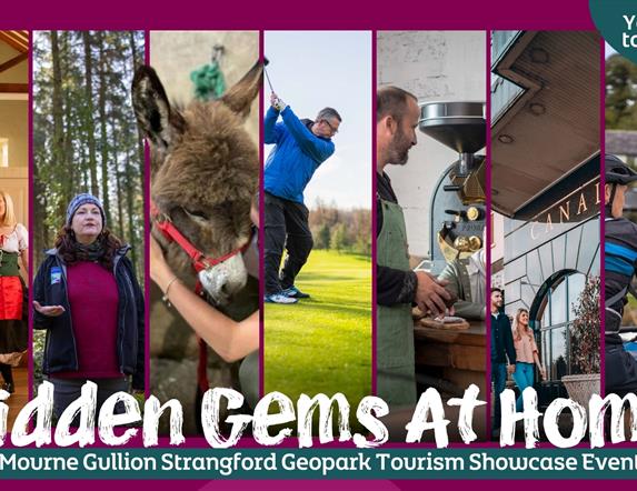 A graphic promoting the Tourism Experiences taking part in the Hidden Gems At Home Event on Sunday 23 March 2025