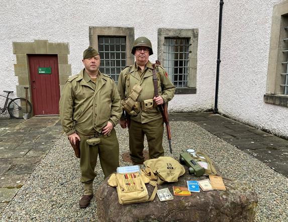 Living history actors dressed as American GIs