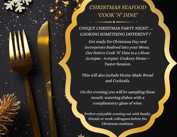 Graphic for Christmas Seafood Cook 'N' Dine