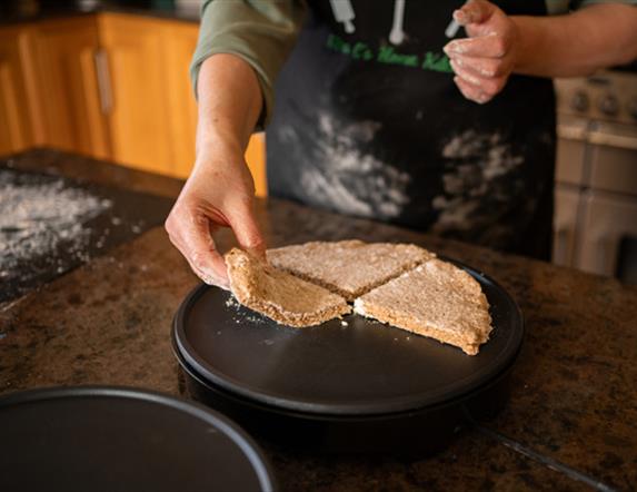 Traditional bread on the griddle