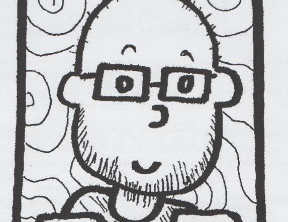 line drawing of Patrick Sanders