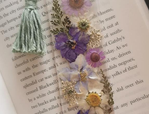 Pressed Floral Bookmarks with Memory Makers