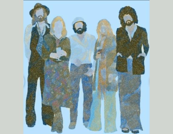 Illustration of the five piece band Fleetwood Mac. A Tribute band performing 'Songs In The Key Of Fleetwood Mac' at Down  Arts Centre on 21 March 2025