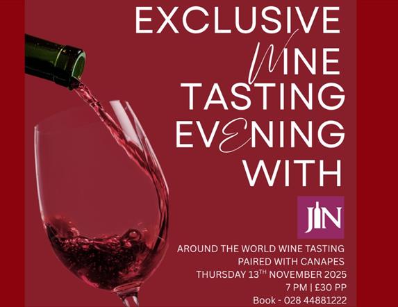 Poster advertising wine tasting evening