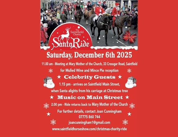 poster with all event times on a red backgound