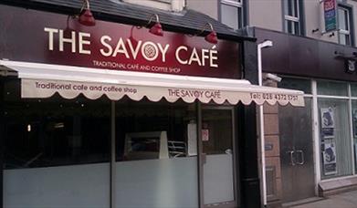 An image of the front of The Savoy Cafe, Newcastle Co Down