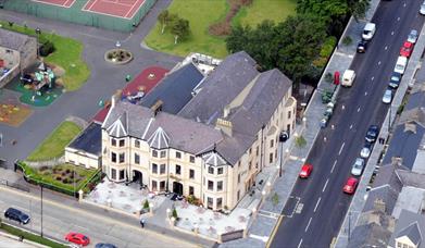 Aerial view of the Whistledown Hotel & Finns Restaurant