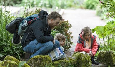 Family enjoying Easter trail at Rowallane Garden