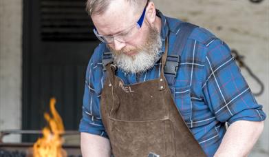 Blacksmith at Rowallane Garden Heritage Craft Fair