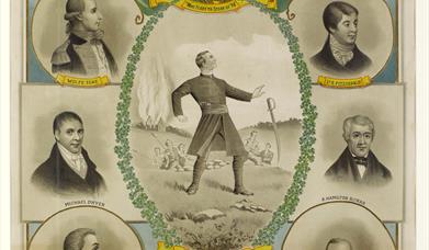 Lithograph produced to commemorate the centenary of the 1798 Rebellion