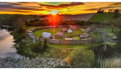 Sunset over Ballydugan Medieval Settlement