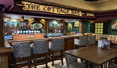 View of The Cottage Bar in Burrendale Hotel, Country Club and Spa, Newcastle, County Down, Northern Ireland.