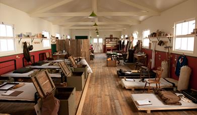 Interior of the Ballykinler Hut exhibition at the Down County Museum