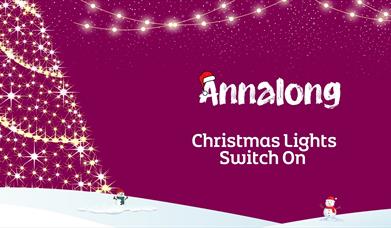 Poster displaying the details of Annalong Christmas Lights Switch on event on Monday 2 December 2024 at 5.30pm.