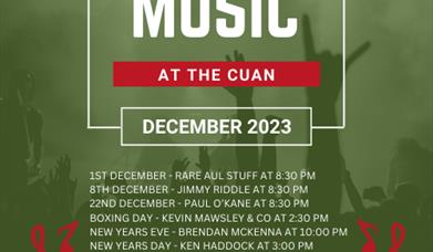 LIVE MUSIC - DECEMBER AT THE CUAN, STRANGFORD