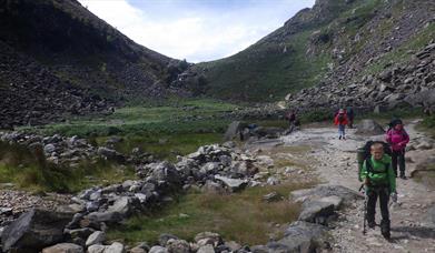 Walkers in the mountains