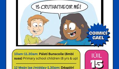 Ceardlann Cartún le Coimicí Gael / Cartoon Drawing Workshop with Coimicí Gael