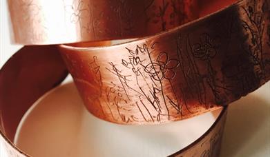Copper Etched Cuff at Down County Museum