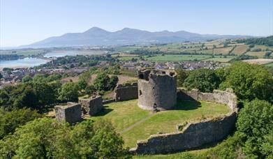Ariel view of Dundrum Castle