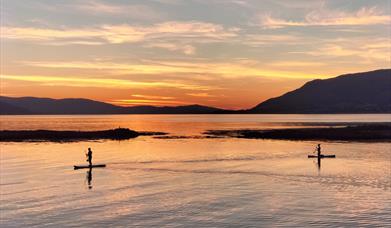Enjoying the best sunset in the country out on the water