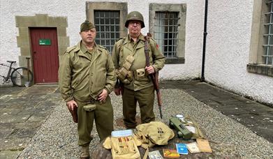 Living history actors dressed as American GIs