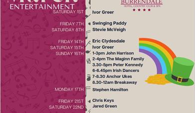 March entertainment at The Burrendale Hotel, Newcastle