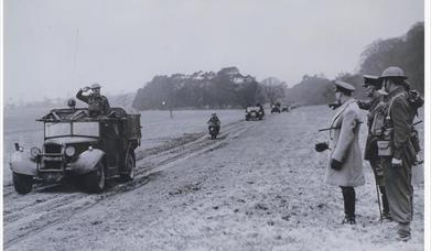 The Duke of Gloucester inspecting troops at Mourne Park, Kilkeel