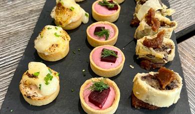 Newry Food Tour - Canapes on a slate
