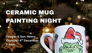 Christmas Ceramic Mug Painting with Art Studio 23