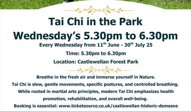 Photo of poster promoting Tai Chi in the Park