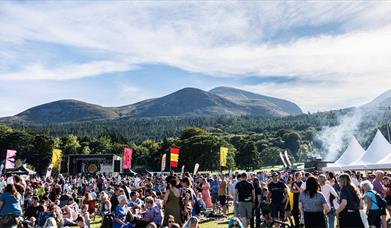 Am image showing the visitors gathering at Eats and Beats in Newcastle.