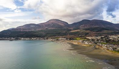 Newcastle view of Mourne Mountains