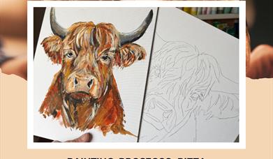 Poster advertising Painting Prosecco Pizza with Artist Laura Flynn