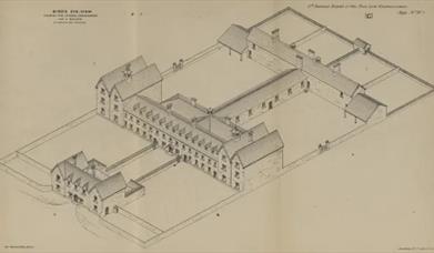 Image showing the standard layout of an Irish Workhouse